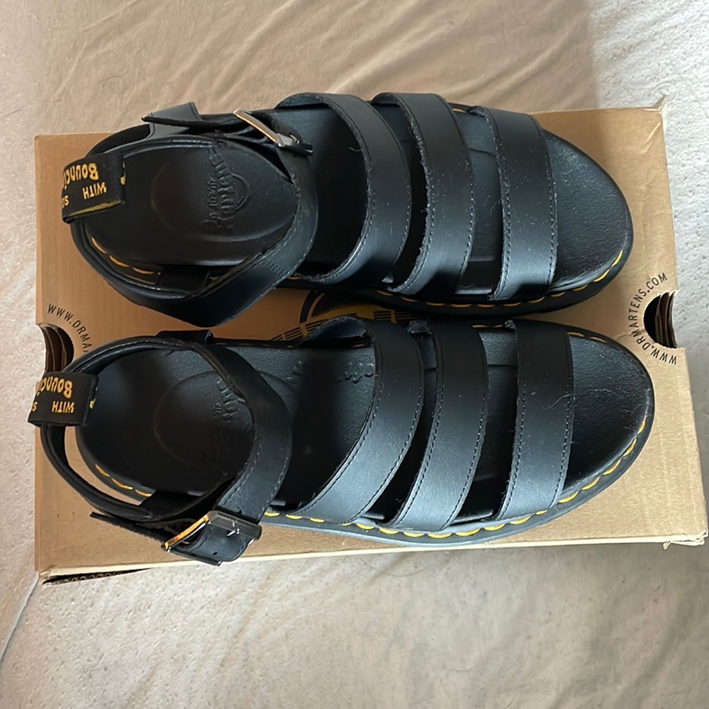 Dr. Martens Black Leather Sandals
